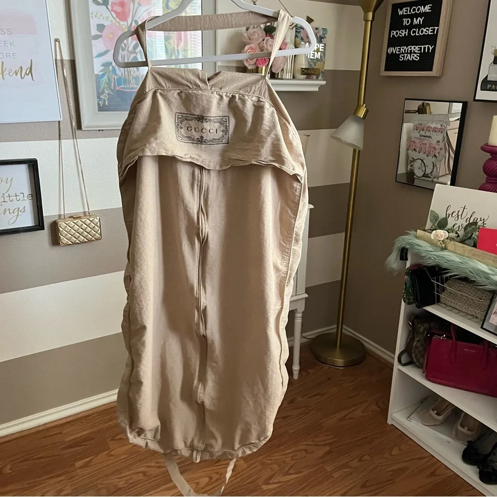 Gucci canvas garment travel storage dust bag